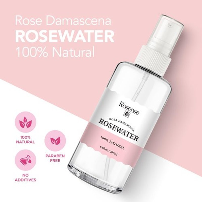 Rosense Rosewater Hydrating Facial Toner/Rose Water Face Mist (6.8 Oz) 2-Pack