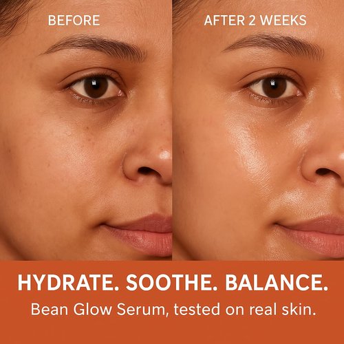 Snail Free Mucin Serum,Bean Essence 50,000ppm Korean skin care,Facial Glow Moisturizer for Glass skin– Hydrating Boost,Unscented Soothing Moisturizer– Strengthens Skin Barrier – 1.01 fl.oz