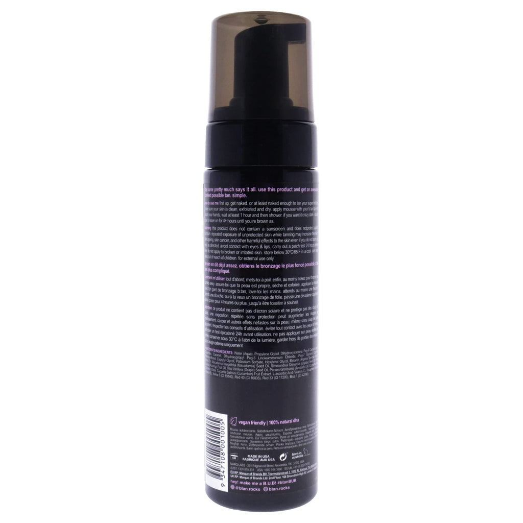 B.Tan I Want The Darkest Tan Possible Self Tan Mousse Unisex 6.7 oz (Pack of 2)