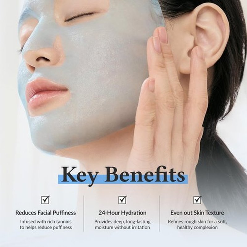 Dr.Althea Aqua Blue Hydration Mask - Reduce Puffiness & Boost Hydration | Vegan Korean Skincare (Pack of 4)