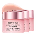 JLO BEAUTY Beso Balm Lip Mask 3-Pack, Vanilla-Scented Hydrating Balm & Overnight Sleeping Mask for Women, Glossy Finish, Helps Soften & Smooth Dry Lips