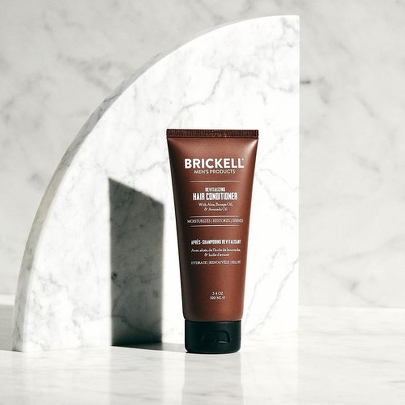 Brickell Men's Revitalizing Hair Conditioner - Natural & Organic Formula for Shine & Moisture | 3.4 Oz