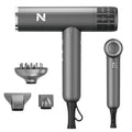 Natrial Ionic Professional Hair Dryer with Diffuser for Curly Hair,1600W&110000RPM High Speed Blow Dryer for Women,Fast Drying,Lock Function,Low Noise,Lightweight for Home Travel Salon,Gray