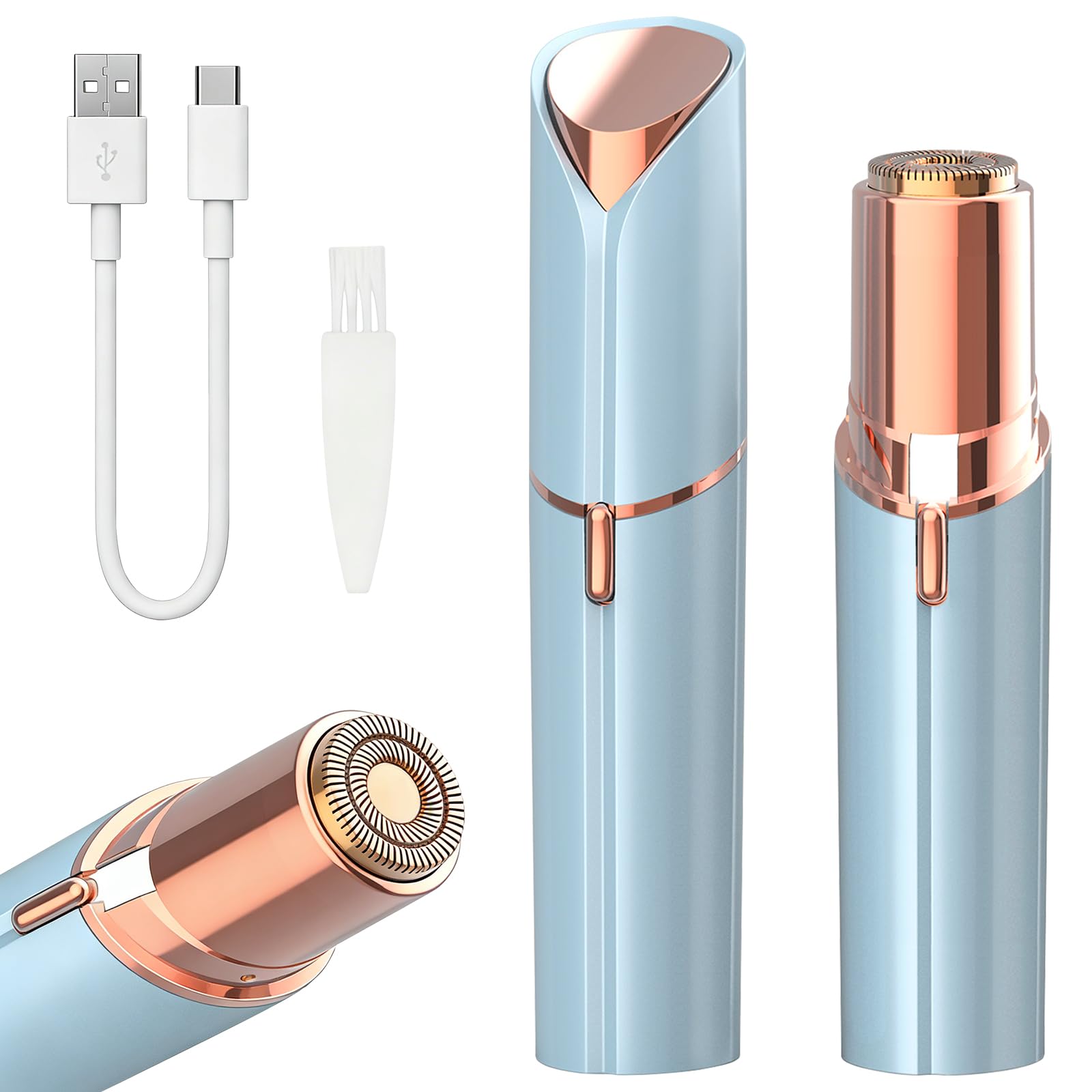Facial Hair Removal for Women, Upper Lip & Chin, Electric Painless Hair Remover for Face, USB Rechargeable
