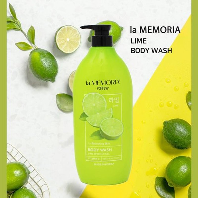 SHOWERMATE la MEMORIA Fresh Fruit Body Wash 32 fl oz, 946 ml (Lime)