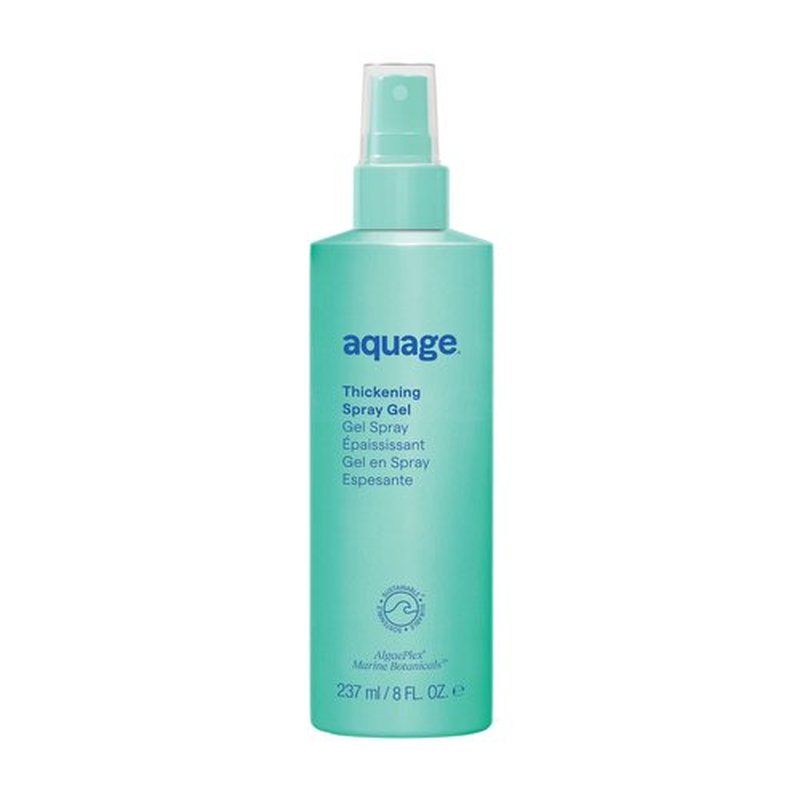 AQUAGE Thickening Spray Gel, For Fine or Thin Hair Types, Infused with Sea Botanicals, Adds Body, Vitality, Firm Hold, 8 oz