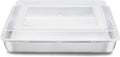 E-far Stainless Steel Baking Pan - 12⅓ x 9¾ Inch Rectangle Sheet Cake Pan with Lid | Non-Toxic, Heavy Duty & Dishwasher Safe