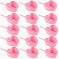 icyhey 15 Pairs Pink Heart-shaped Plastic Facial Mask Mixing Bowls Set with Spatulas - DIY Skincare Mixing Tool Kit, Mud Masks, Home Salon, and Beauty Salon Use, Face Mask Applicator Tool(15Pcs)