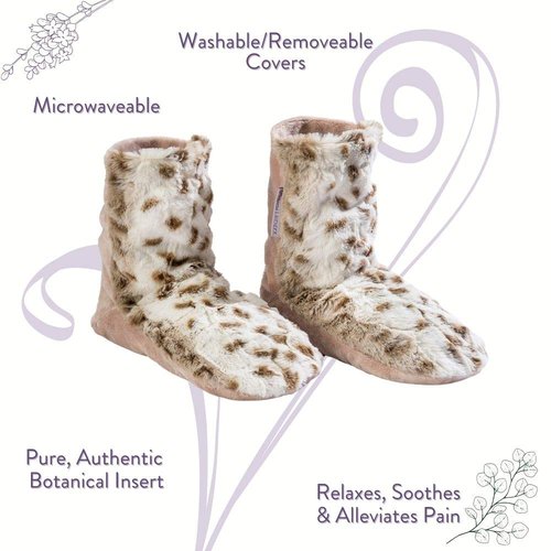 Sonoma Lavender Spa Booties, Microwavable Heated Slippers, Luxury Herbal Booties, Herbal Aromatherapy Foot Warmer, Arctic Circle,