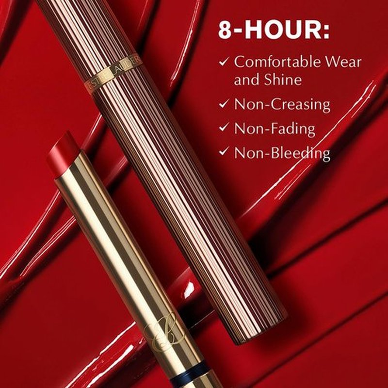 Estée Lauder Pure Color Explicit Long-Lasting Slick Shine Slim Lipstick for Women | Plumping & Hydrating, 321 Shhhh