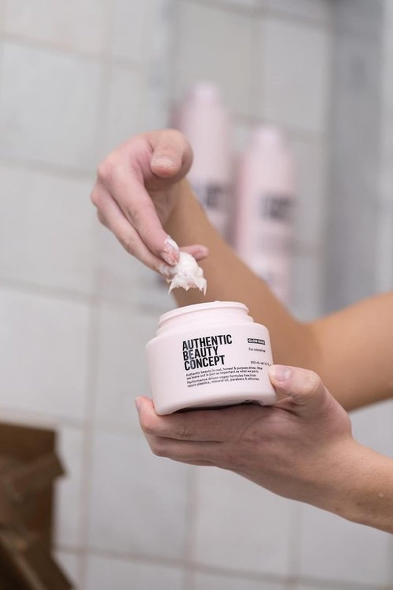Authentic Beauty Concept Glow Mask - Nourishes Color Treated Hair | Enhances Softness & Shine | Vegan & Cruelty-Free