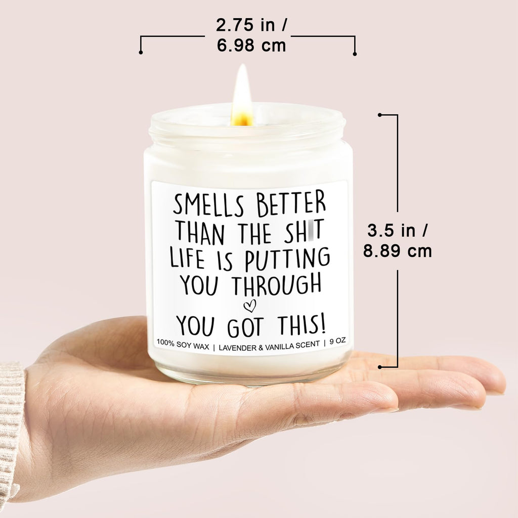Younift You Got This Candle, Feel Better Gifts for Women, Men, Funny Get Well, Cancer Care, Encouragement, Cheer Up Gifts for Women, Chemo Patients, Breast Cancer Survivor Presents for Woman - 9 oz