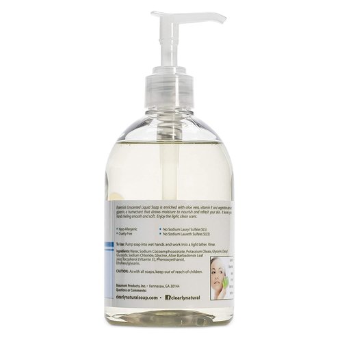 Clearly Natural Unscented Liquid Soap, 12 Ounce - 6 per case.6