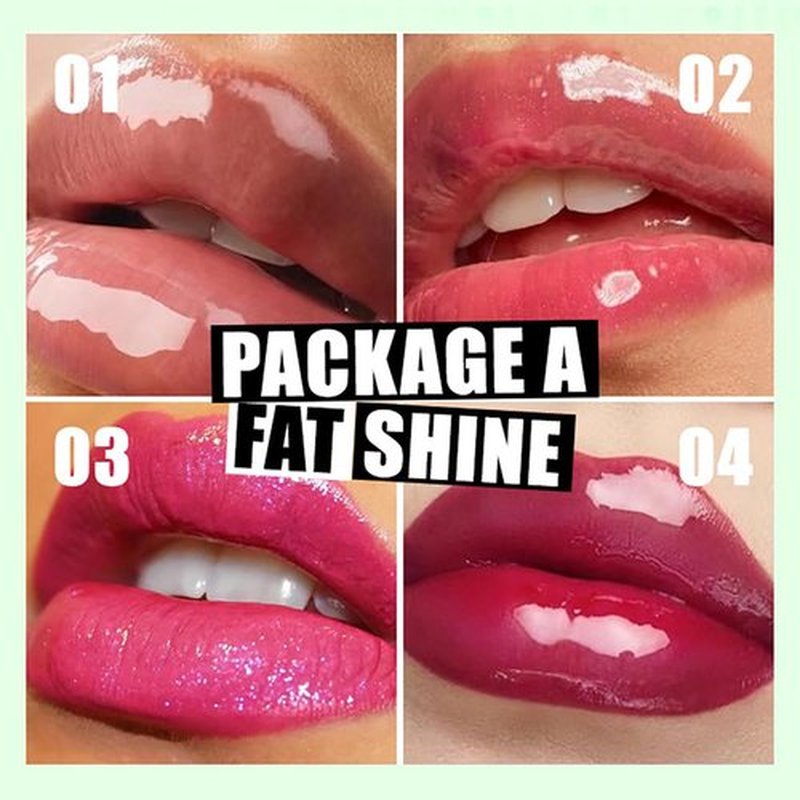 Tiejdhr 4 Colors Lip Oil Lip Glaze, Hydrating Lip Glow Oil Big Brush Head Shiny Moisturizing Lip Gloss, Long Lasting Non-sticky Fresh Transparent Tinted Plumping Lip Oil- Set A