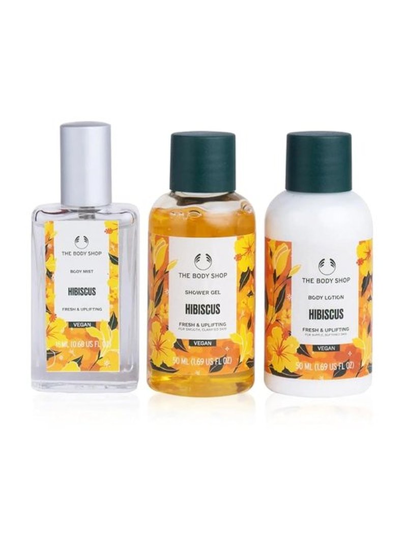 The Body Shop Hibiscus Bath & Body Gift Set - Shower Gel, Body Lotion & Mist, 3.99 fl oz