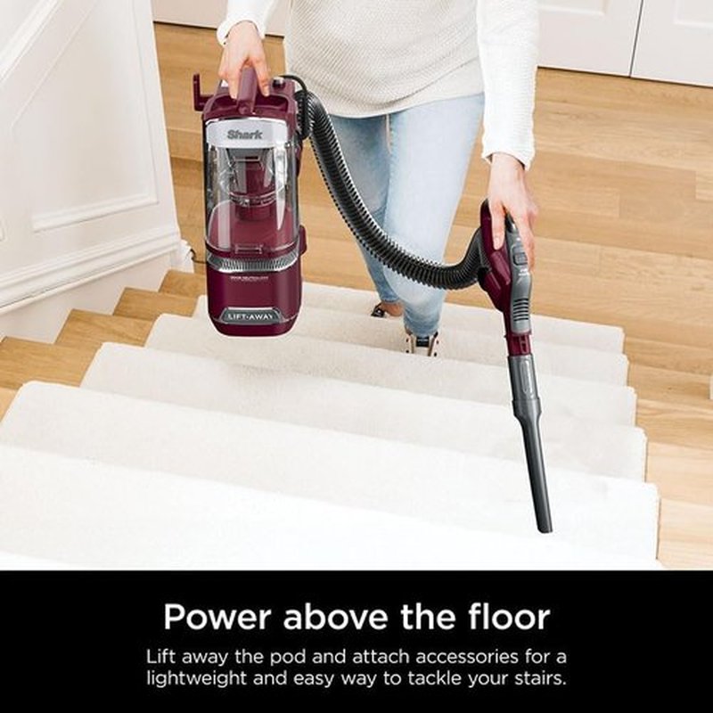 Shark DETECT Lift-Away Corded Upright Vacuum - Self-Cleaning Brushroll & Anti-Allergen Seal | Burgundy
