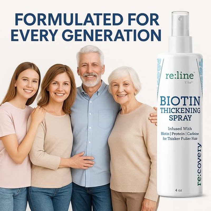 Biotin Hair Thickening Spray - Hair Growth Tonic for Thinning Hair | Unisex Hair Loss Prevention