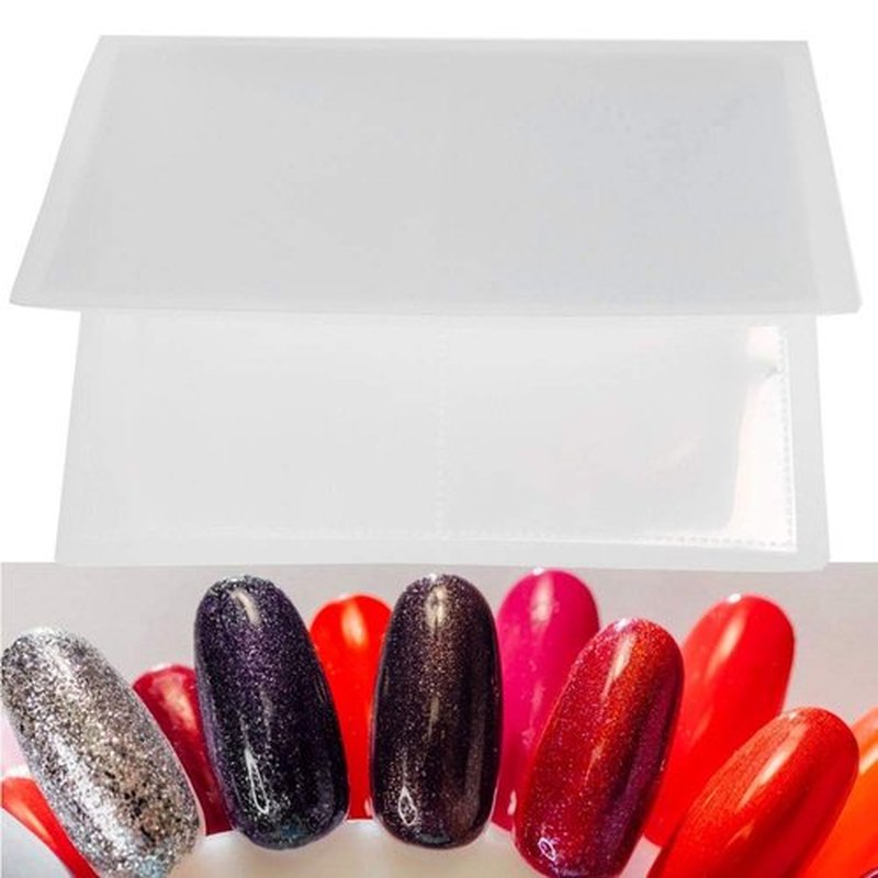 20Pages/80Slots Nail Stamping Plate Holder Case Nail Sticker Decal Collecting Albums Storage Holder Nail Art Display Showing Book Cont Stamp Bag Organizer