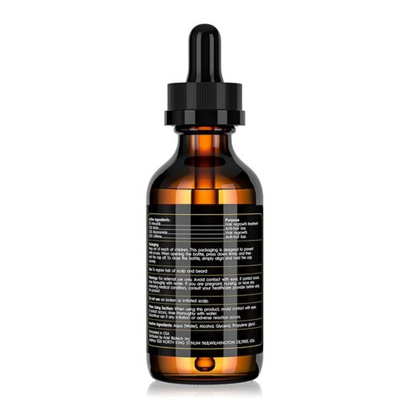5% Minoxidil Hair Growth Oil for Men & Women Kit - Extra Strength Regrowth Serum, Topical Hair Loss Treatment Serum, Thicker, Healthier Hair & Beard Growth Kit, 2.11 fl.oz