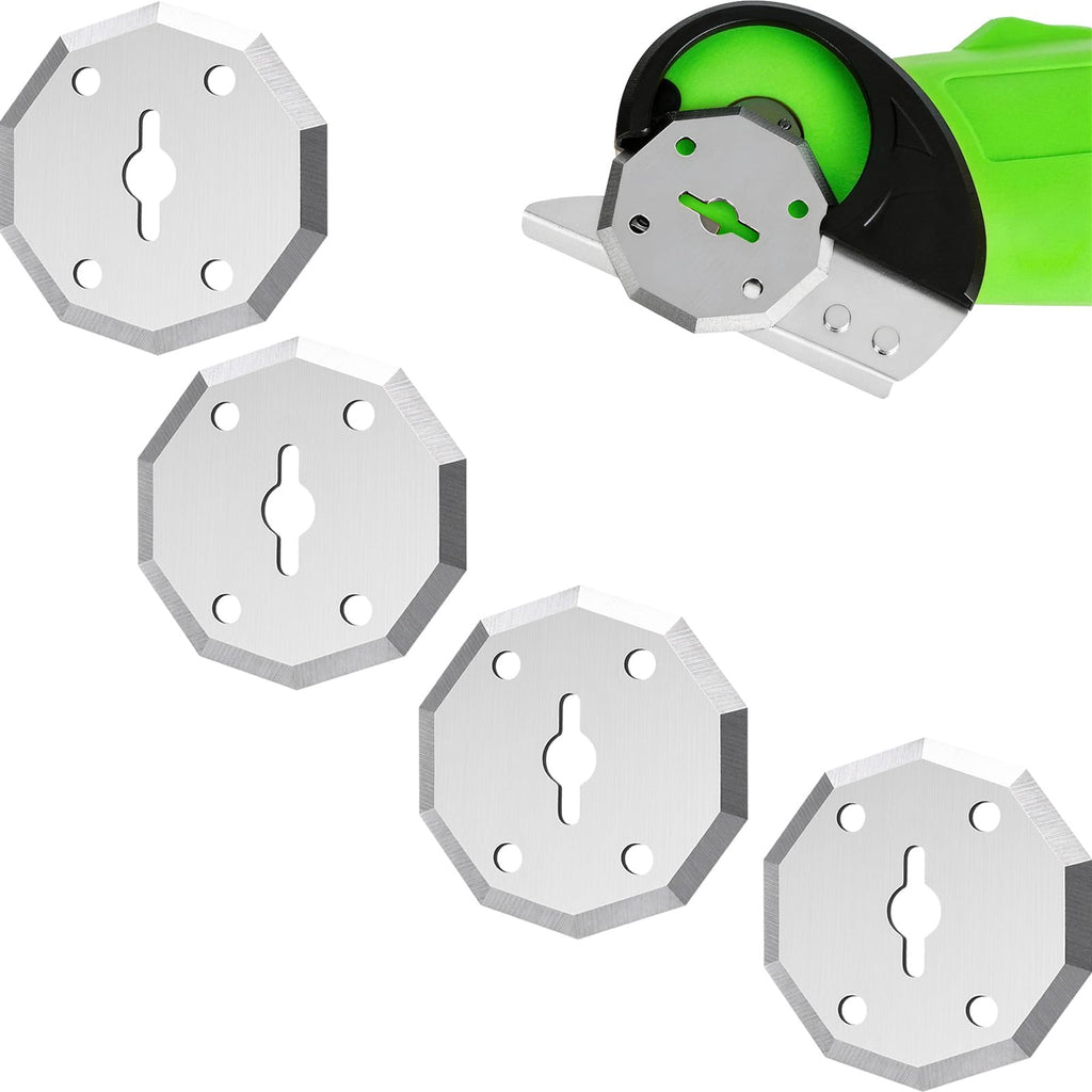 4-Pack Replacement Rotary Blades Compatible with Worx WX082L 4V ZipSnip Cordless Electric Scissors, WA2300 Replacement Blades 1-1/2" Fits RC2600K RC2601 RC2602 WX080L WX081L