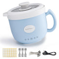 OFFNOVA Wax Melter 1.2L, 35OZ Candle Making Kit with Pouring Spout Suitable for Candle DIY Hobbyist Wax Warmer, Easy to Clean, Gift for Woman Man, Blue (Candle Melting Pot Kit)