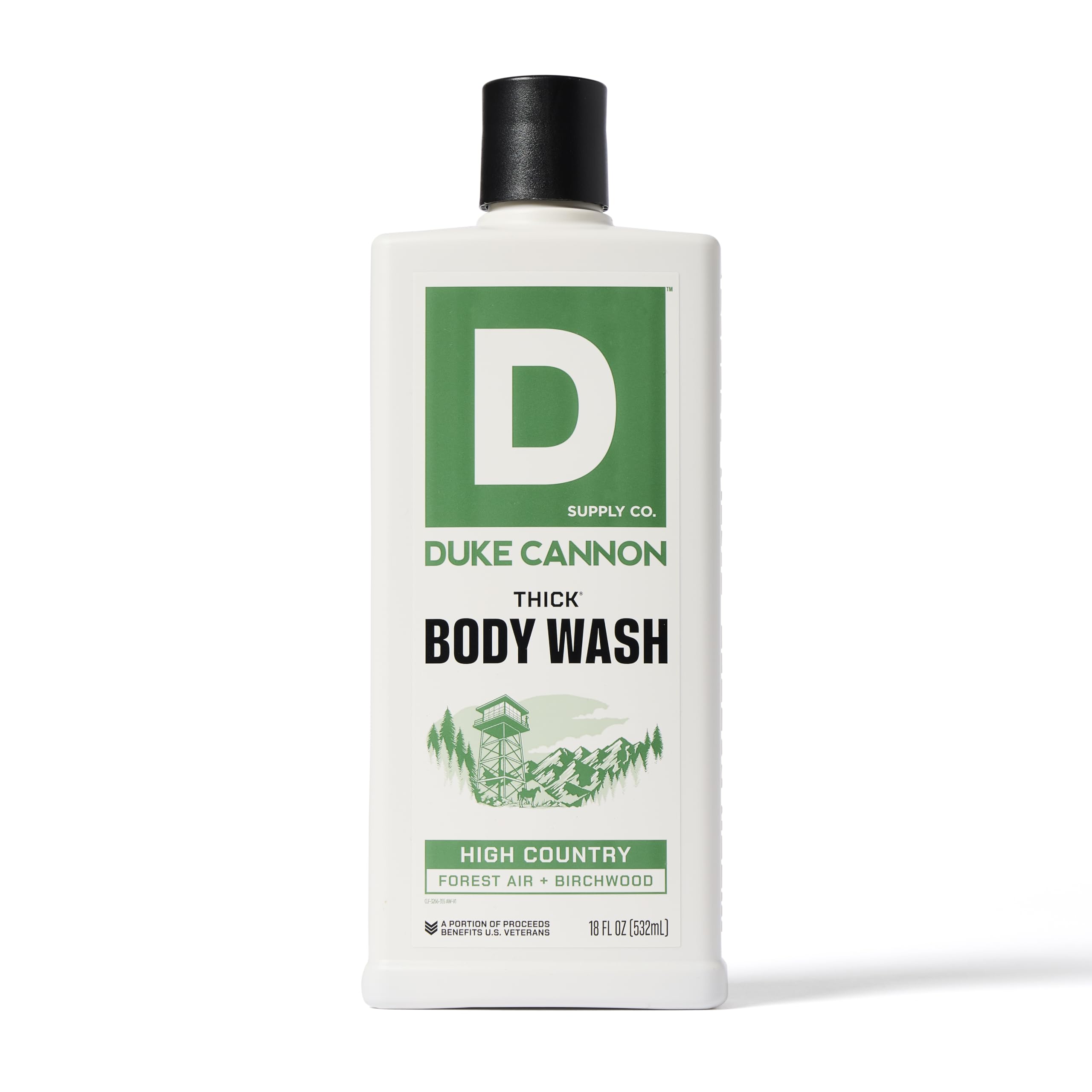 Duke Cannon High Country Big Brick of Soap & THICK High Viscosity Body Wash | Birchwood & Tonka Scent | 10oz Triple-Milled Soap Bar & 18oz Extra-Thick Body Wash (2 Pack Bundle)