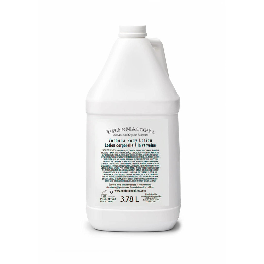 Pharmacopia Hotel Verbena Body Lotion – Moisturizing Aromatherapy Body Cream with Natural & Organic Ingredients – Vegan, Cruelty Free, Aromatic Moisturizer, 128 oz