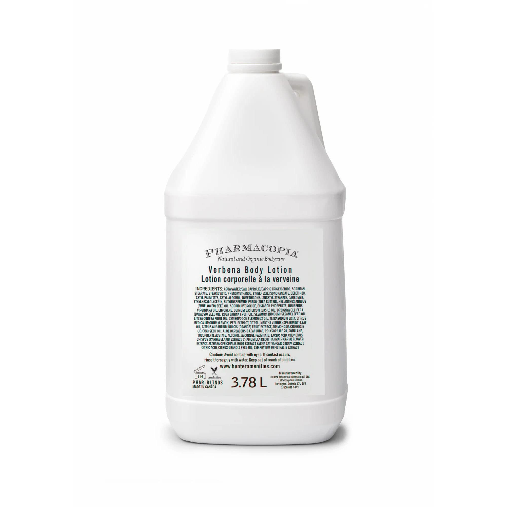 Pharmacopia Hotel Verbena Body Lotion – Moisturizing Aromatherapy Body Cream with Natural & Organic Ingredients – Vegan, Cruelty Free, Aromatic Moisturizer, 128 oz