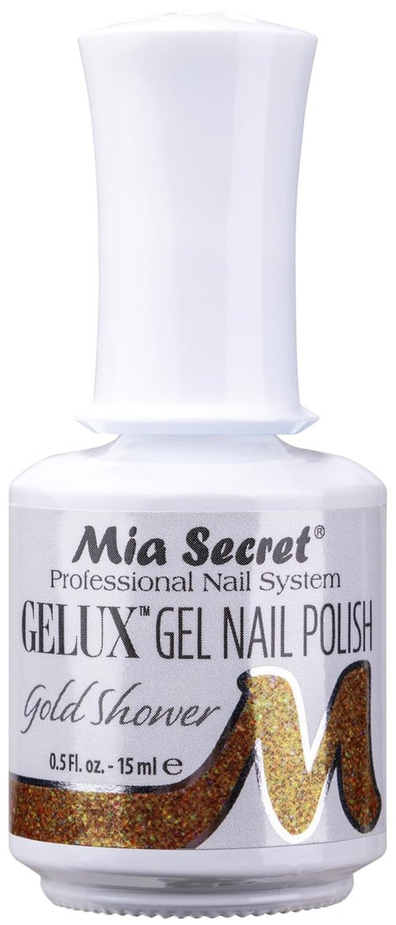 Mia Secret Gelux Soak-off gel nail polish color Gold Shower - Gel polish cured with nail lamp - Esmaltes para uñas en gel de larga duración para lampara uv