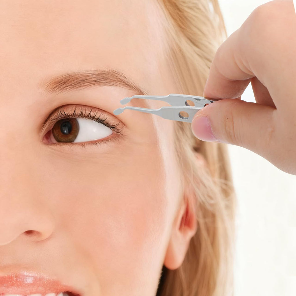 ULTECHNOVO Meibomian Gland Expressor Forceps Eyelid Compressor Tweezers with Non-Slip Handle for Mild Meibomian Gland Expression Smooth Edge Eye Lid Massage Tool for Dry Eye Care