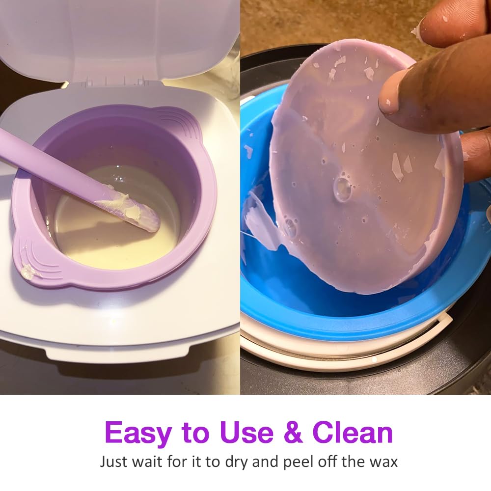 3PCS Silicone Wax Warmer Liner, Reusable Silicone Wax Pot Liner with 3 Pcs Silicone Wax Sticks, Melt Warmer Wax Pot Replacement, Wax Melt Liners