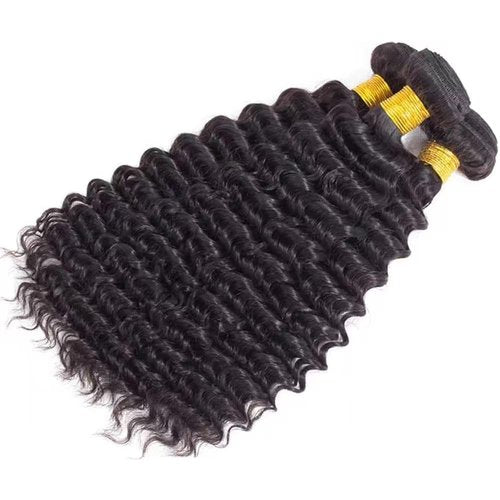 Human Hair Bundles Deep Wave Curly Bundle Human Hair Brazilian Virgin Hair 16 18 20 Inch 3 Bundles for Women 10A Grace Unprocessed Deep Curly Hair Bundle Weave Extensions Natural Black