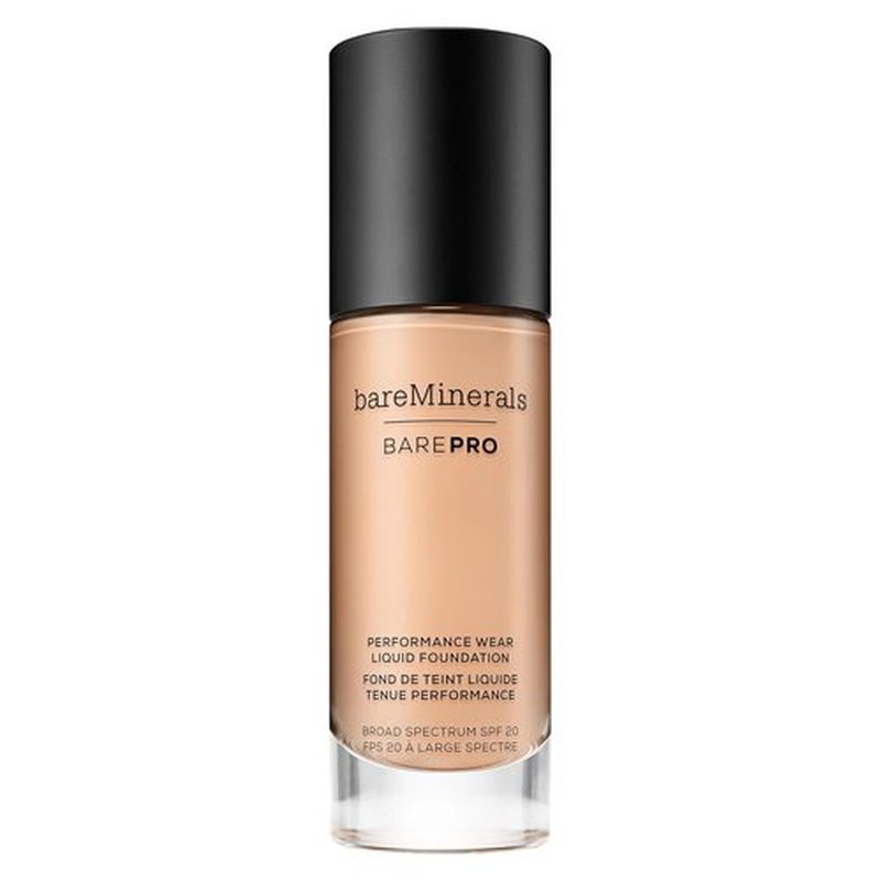 bareMinerals Barepro Liquid Foundation - Full Coverage SPF 20, Breathable Makeup, Natural Matte Finish, 24HR Wear