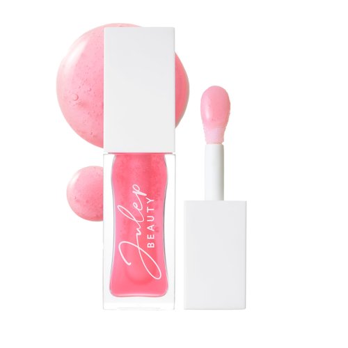 Julep So Plush Glossy Lip Oil – Hydrating Lip Tint with Apricot, Avocado & Jojoba Oils – Non-Sticky Shine, Moisturizing Lip Gloss for Soft, Nourished Lips – Vegan & Cruelty-Free (01 Hot Pink)