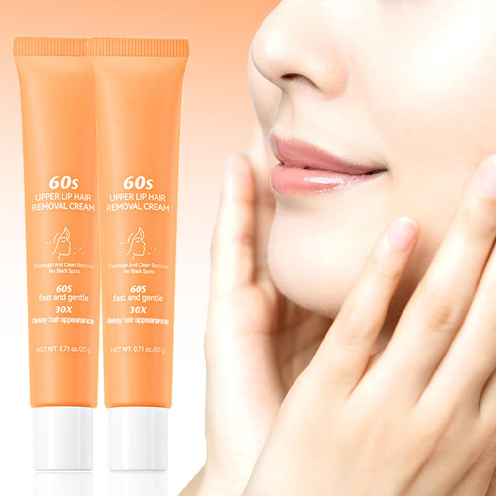 3PCS Facial Hair Remover Cream for Women, Gentle Fast-Acting Formula, Upper Lip Hair Removal Cream for Body Face Lips