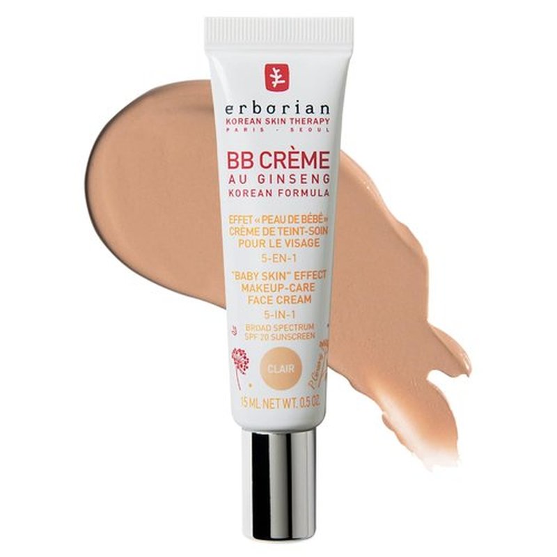 Erborian BB Cream Matte Beauty Balm - SPF 20 Tone-Evening Korean Skincare Makeup, Buildable Coverage & Natural Finish