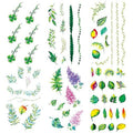 Oottati 6 Sheets Tiny Small Temporary Tattoos For Women Men Finger Hands Neck Wrist Face, Cute Long Lasting Cartoon Fake Tattoo Stickers For Kids Boys Girls Green Leaf Clover
