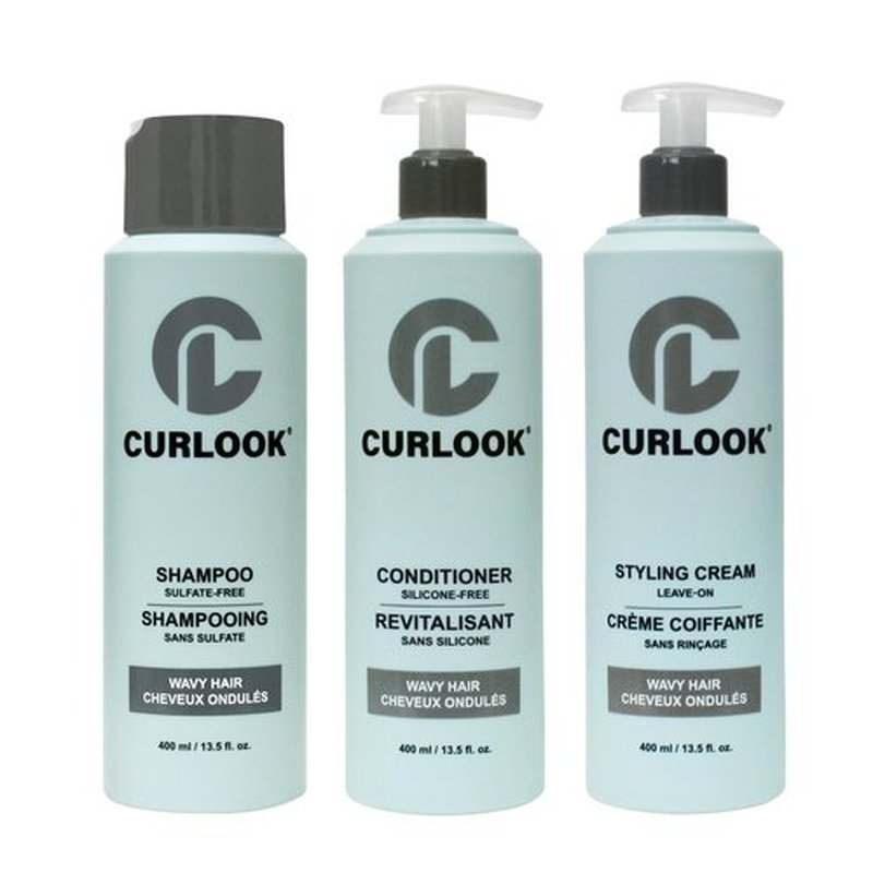 Skiennix Wavy Hair Bundle - Sulfate-Free Shampoo, Conditioner & Leave-In Cream Set | 3 Pack of 400ml (13.5 oz) Each