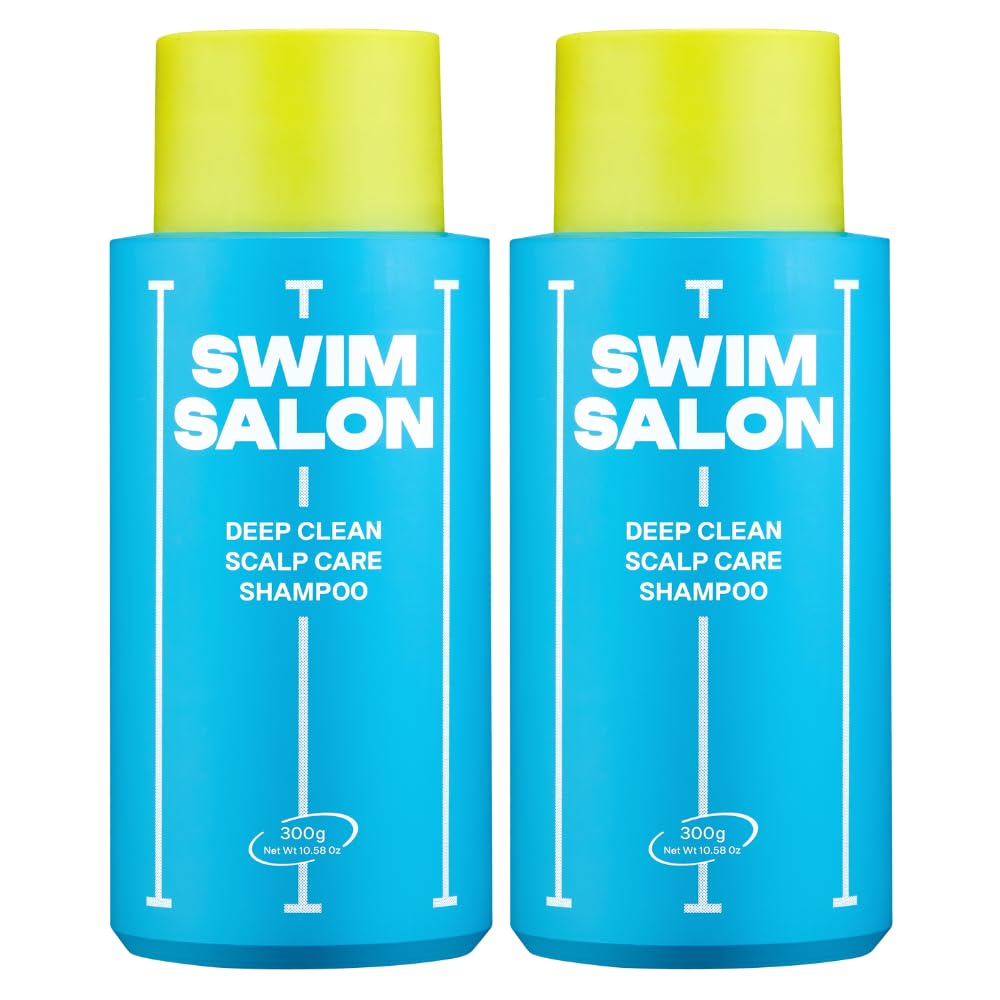 SWIM SALON Chlorine Removal Shampoo for Swimmers | Vitamin C Removes Chlorine & Prevents Hair Breakage | For Pool, Saltwater & Hard Water | Sulfate-Free, Silicone-Free (10.58 oz, Pack of 2)