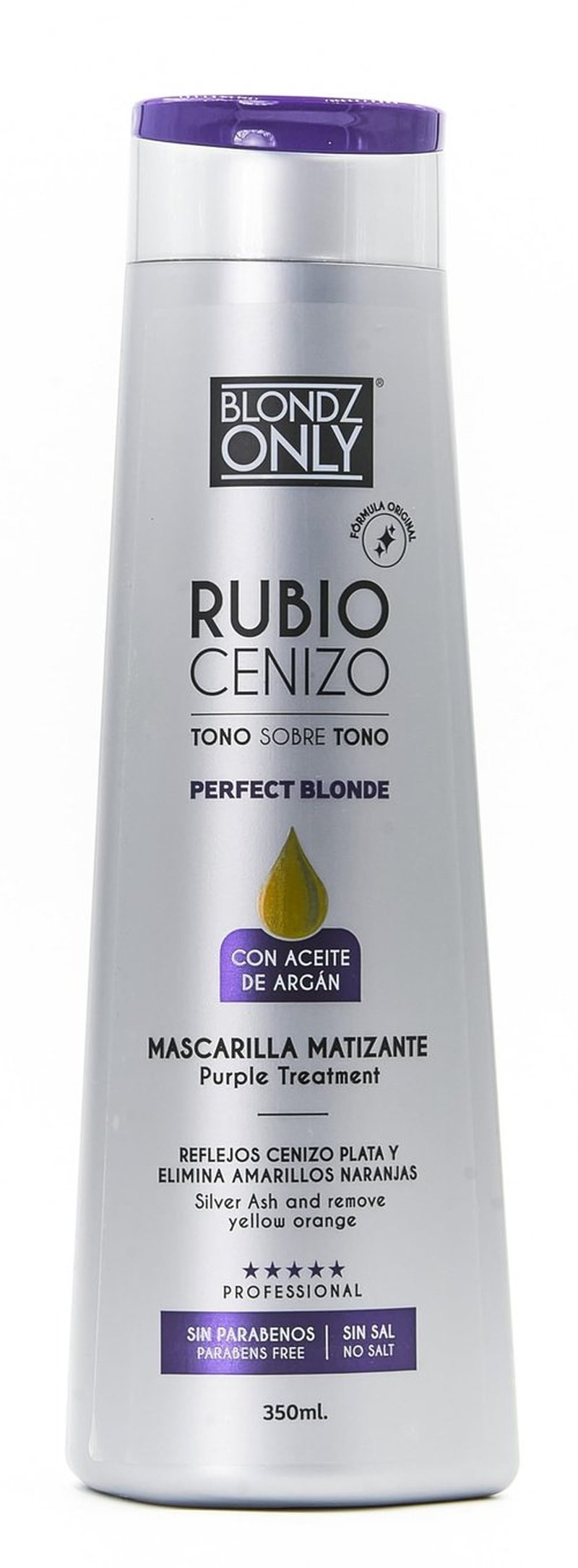 Blondz Only Silver Ash Blonde Hair Blue Toning Mask | Eliminates Brassiness | Neutralizes Yellow & Orange Tones | With Argan Oil Perfect Blonde (SILVER ASH BLONDE) 11.8 Fluid Ounce (350 ml)