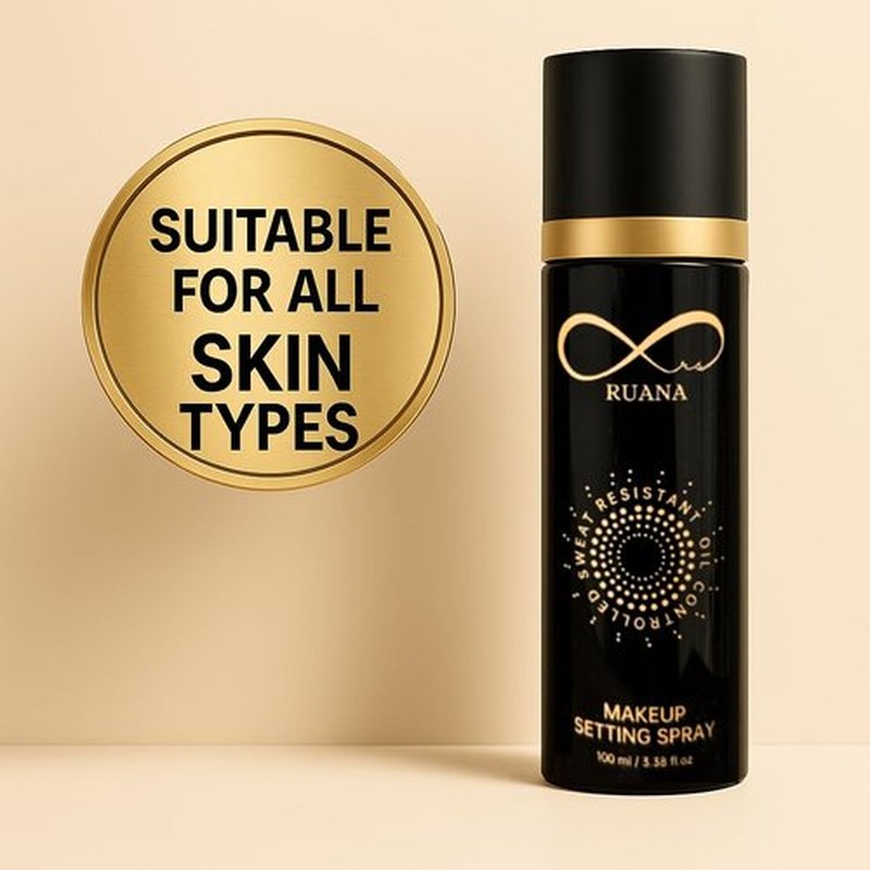 Ruana Makeup Setting Spray - Matte Finish & 16-Hour Hold | Oil & Sweat Control Mist, 3.38 fl oz