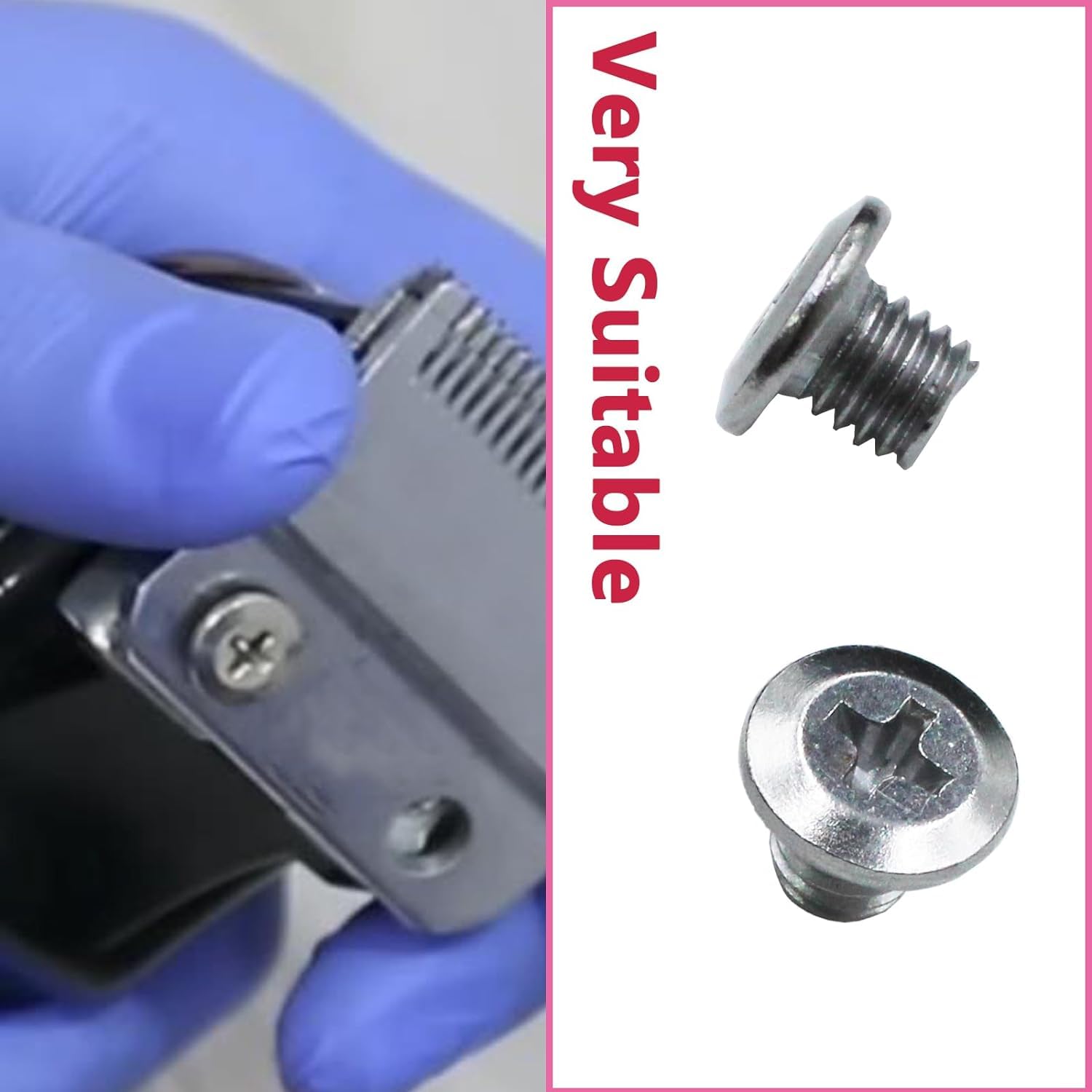 Gteana M5 Phillips Chamfering Screws Fit Wahl Electric Hair Clipper Blade Screws 808 Blade Accessories Hair Cutter for Wahl 8148 Electric Hair Clipper Head,2Pc