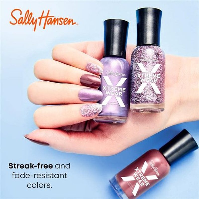 Sally Hansen Xtreme Wear Nail Polish, Streak-Free, Shiny Finish, Long-Lasting Nail Color, Coral Reef, 0.12 fl oz