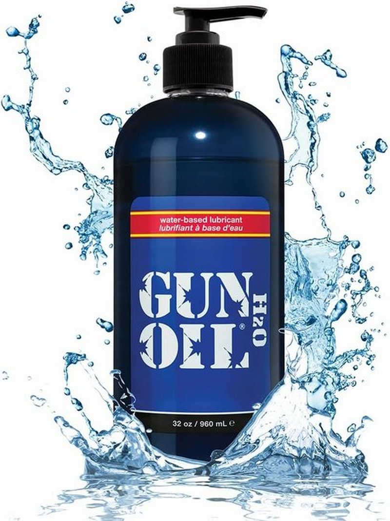 Gun Oil Premium Water-Based Lubricant - 32 Ounce, Long-Lasting, Condom Compatible, Hypoallergenic