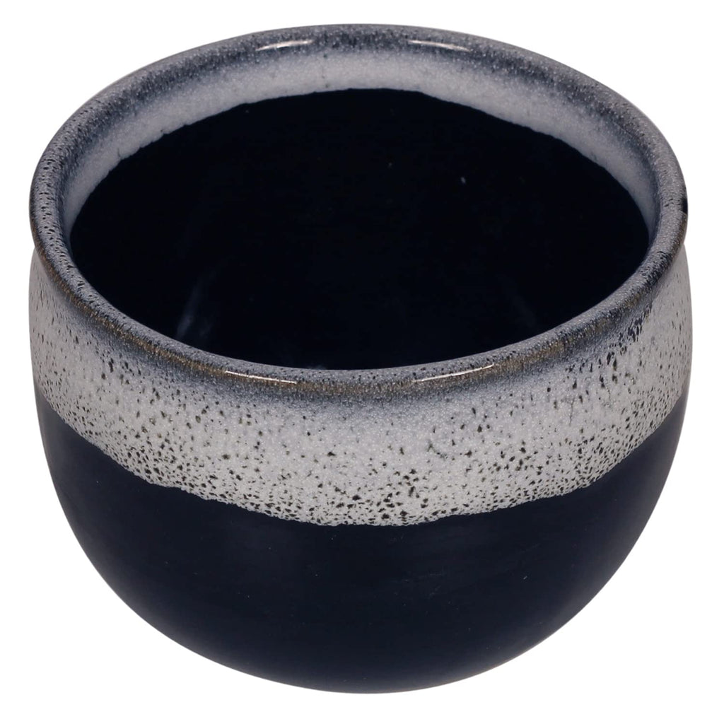 ETROVES 4 Inch Ceramic Shaving Soap Bowl - Shaving Mug for Men Shave Cream & Soap- Shaving Cup for Wet Shave (Blue White)