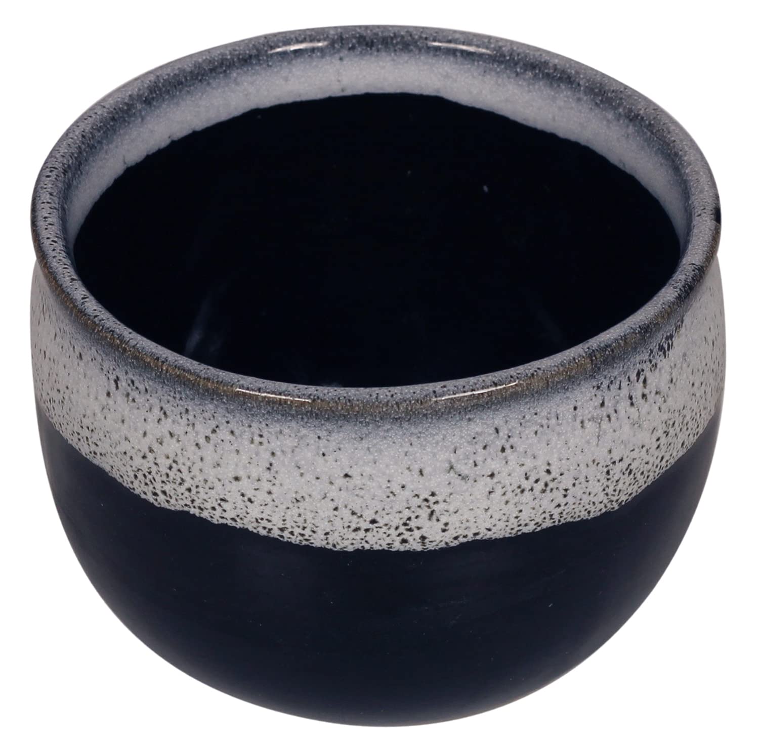 ETROVES 4 Inch Ceramic Shaving Soap Bowl - Shaving Mug for Men Shave Cream & Soap- Shaving Cup for Wet Shave (Blue White)