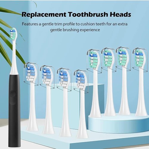 Philips Sonicare Replacement Toothbrush Heads - 8 Pack Compatible with Click-On Handles - White