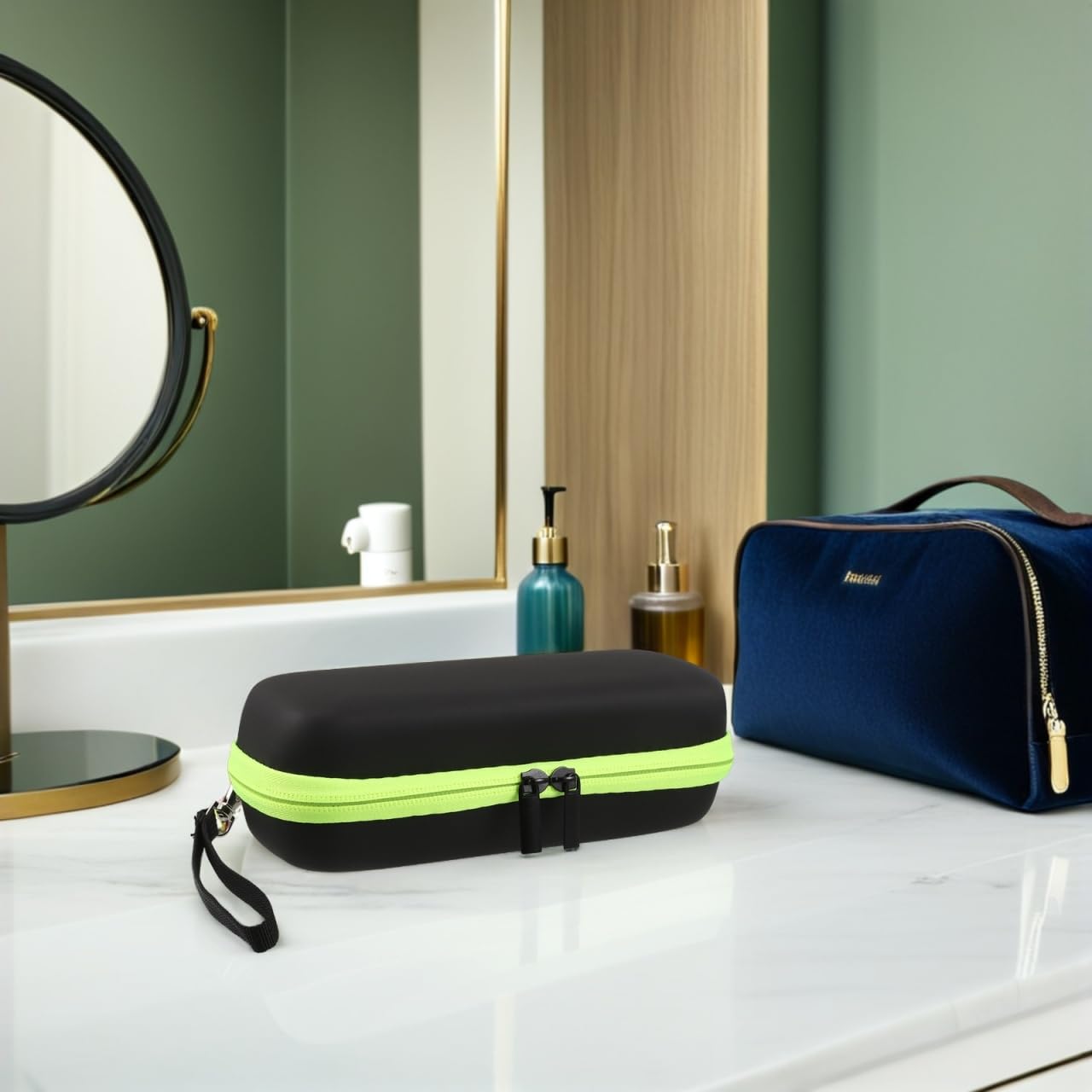 SAFIGLE Hard Shell Travel Case Portable Shaver Organizer Electric Razor Carrying Bag Protective Storage Box Compatible with Philips Trimmer 8.26X2.95X2.36In