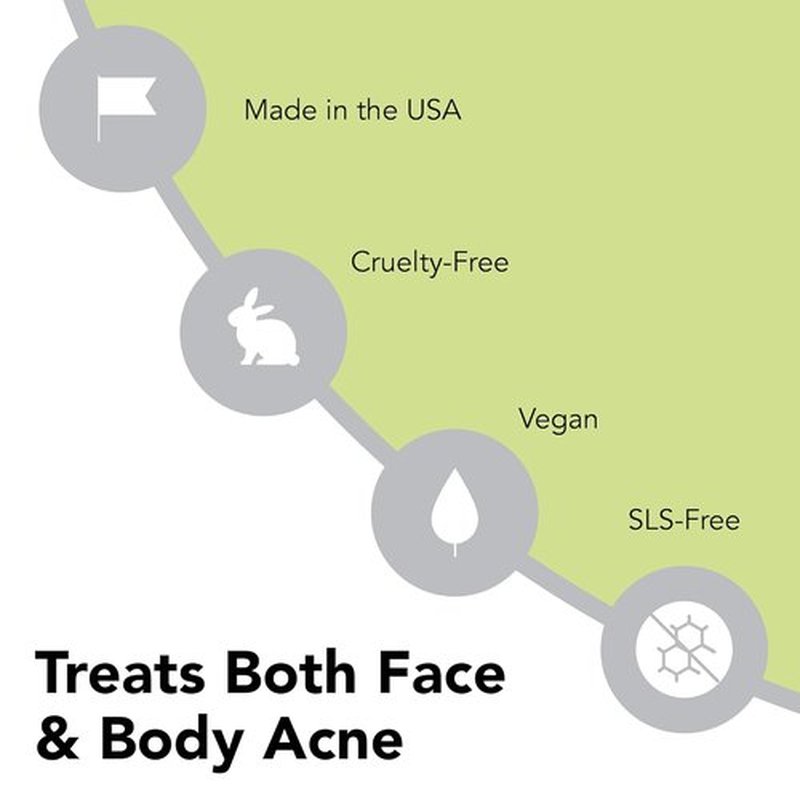 Humane Benzoyl Peroxide Face Wash - 5% Acne Treatment for Skin, Back & Body - 8 Fl Oz - Dermatologist-Tested, Cruelty-Free Cleanser