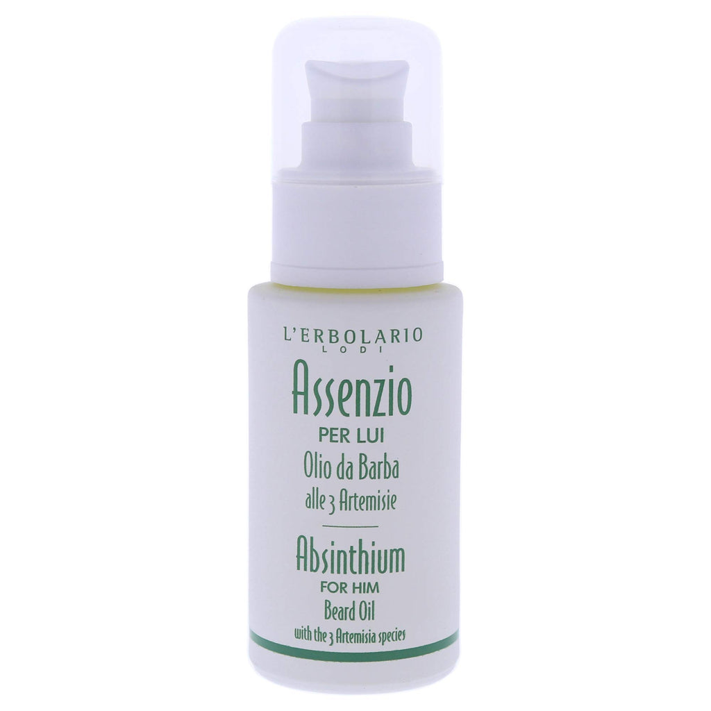 L'Erbolario Absinthium Beard Oil - Delicate, Super Emollient And Light Texture Oil For Skin - Can Be Used In Multiple Ways - Use After Shaving To Control Beard Or Before, To Soften - For Men - 1 Oz
